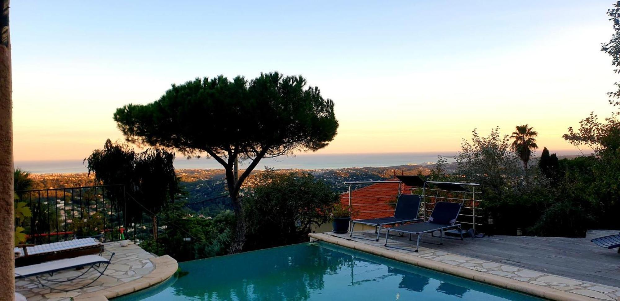 "Aux Balcons Du Riou" Avec Vue Mer 180 Degres Vence Exteriér fotografie